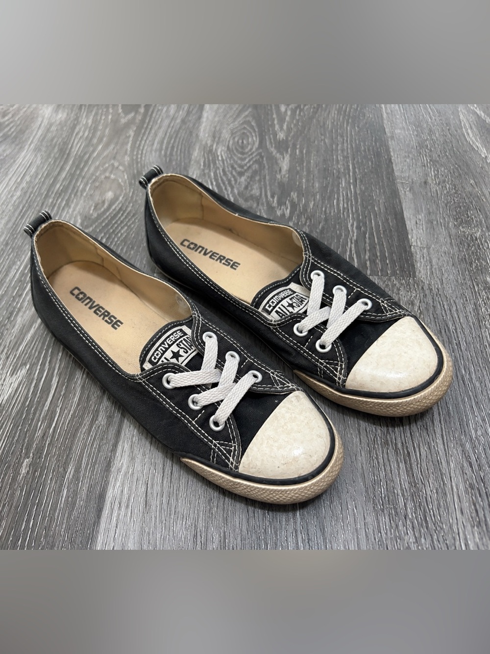 Converse Black white sporty Ballet Flats classic – Size 8